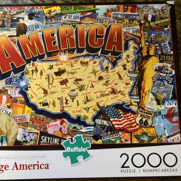 Buffalo Puzzle 2000 Vintage America - Picture 1 of 3